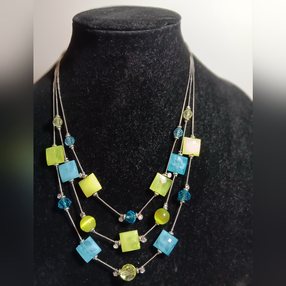 Elegant Multi-Color Multi-Strand Necklace